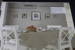 Boxed Gallery Perfect Hang Your Own Set of 5 Wooden Picture Frames RRP £60 Each (3773220)(