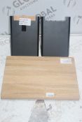 Assorted Items to Include 2 Robert Welch Solid Wooden Chopping Boards and 2 Sabatier Knife Blocks