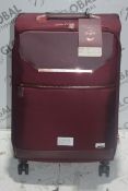 Ted Baker Burgundy and Rose Gold Medium Sized Take Flight Suitcase RRP £150 (4200522) (Public