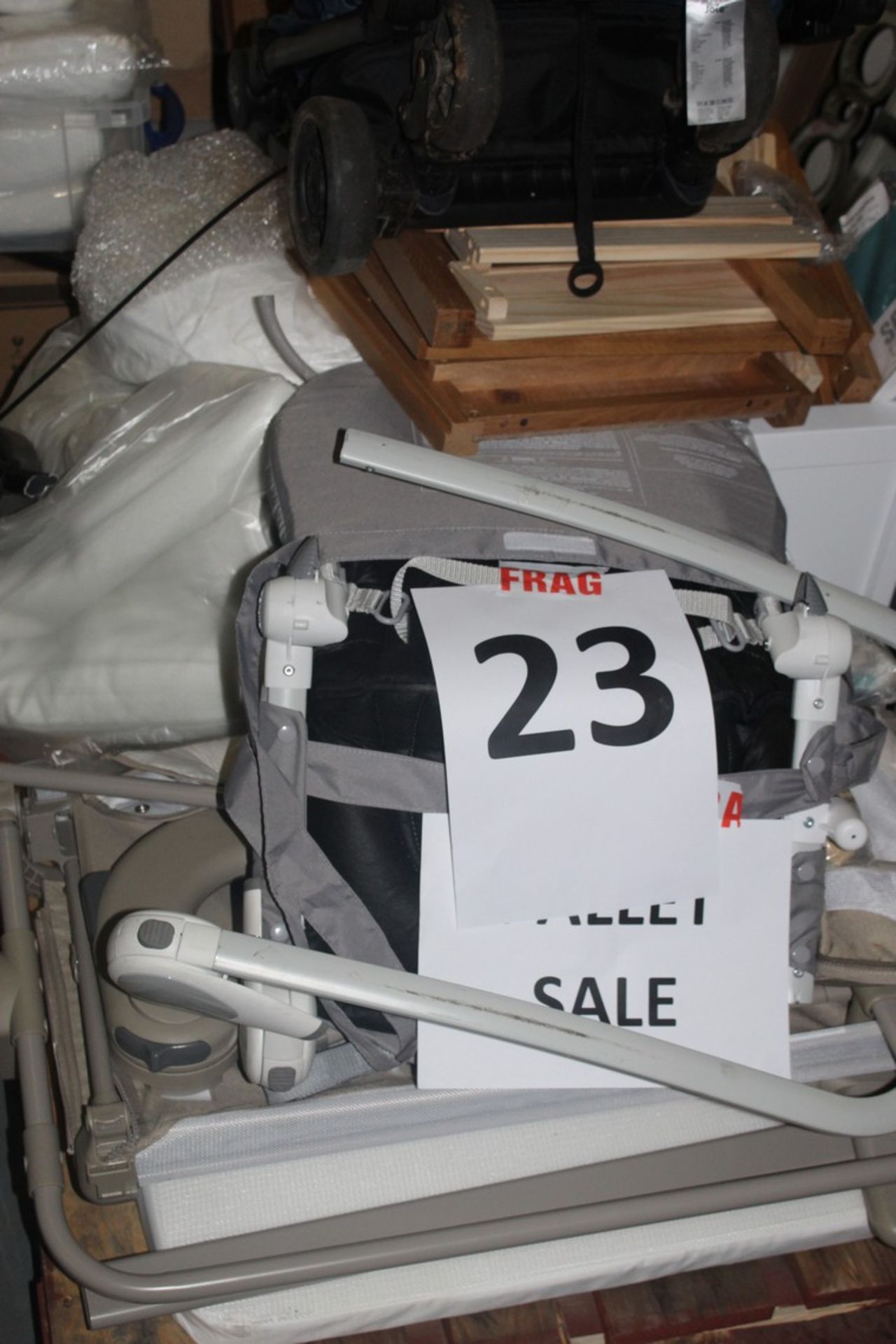 Pallet to Contain an Assortment of Items to Include Joie Pram Frames (In Need of Attention),