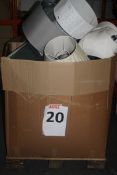 Pallet to Contain Approx. 40 Assorted Designer Lamp Shades in Assorted Styles, Sizes and Colours