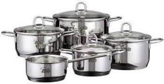 Boxed ELO Rubin 5 piece Stainless Steel None Stick Cookware set, RRP£75.00 (16253) (Public Viewing