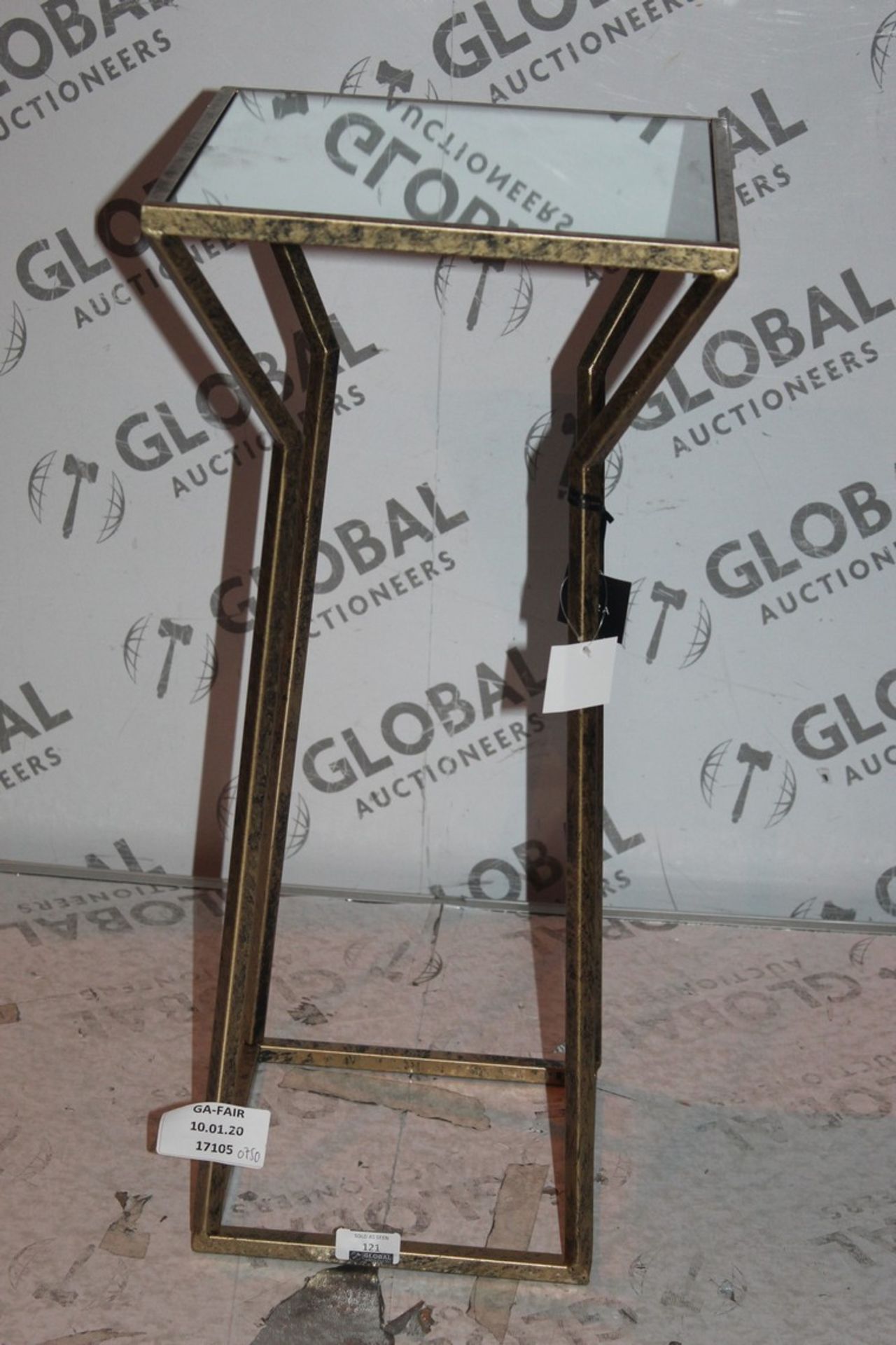 Boxed Mirrored Top Antique Effect Libra Company Side Table RRP £75 (17105) (10.01.20) (Public