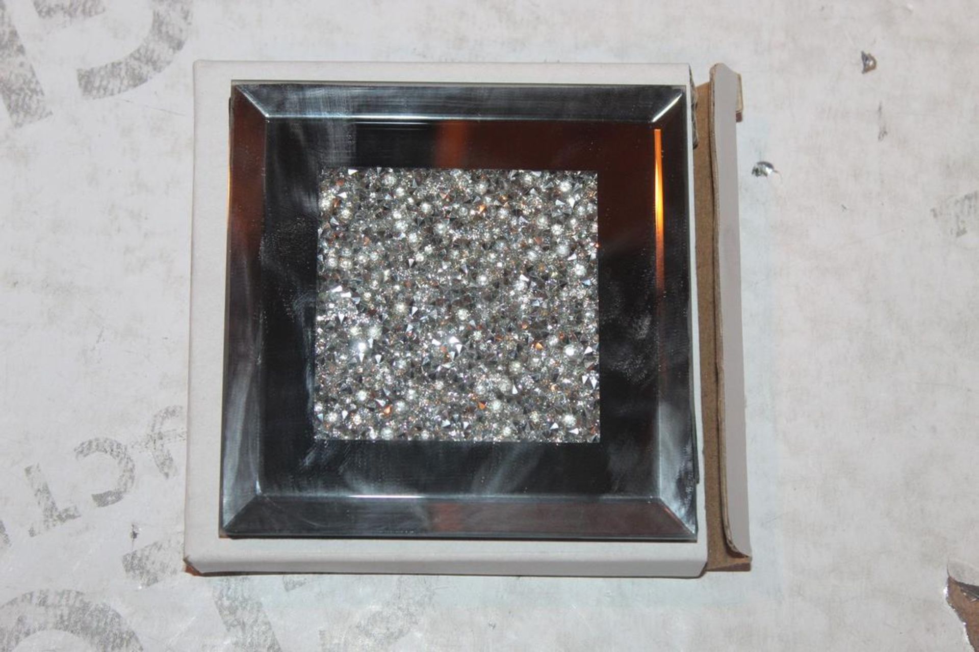 Lot to Contain 32 Rhinestone Mirrored Glass Coasters, Combined Retail Price of £162.00