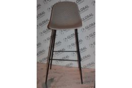 Lot to Contain 2 Boxed Grey Designer Stools Combined RRP £240 (16037)  (Public Viewing and