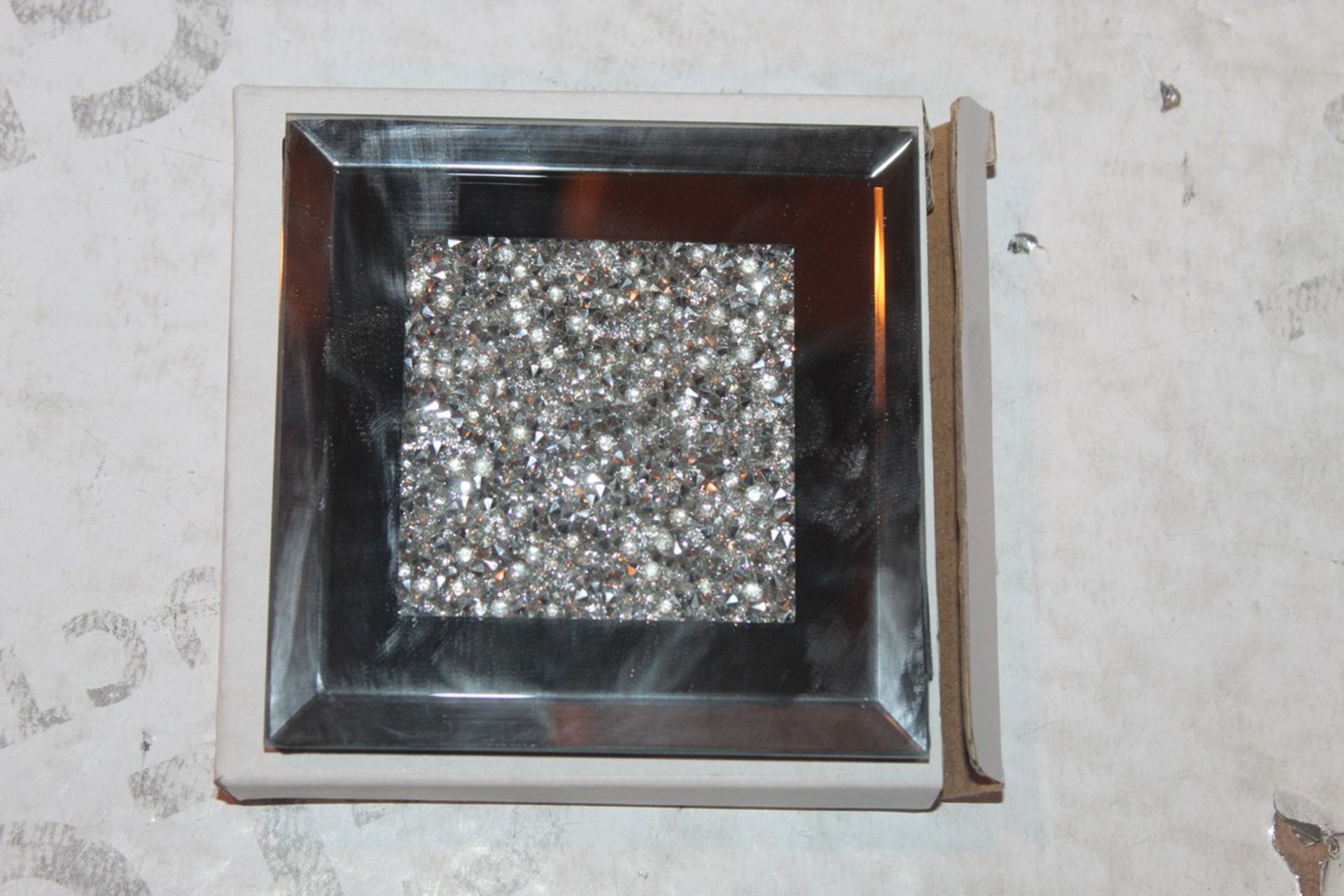 Lot to Contain 32 Rhinestone Mirrored Glass Coasters, Combined Retail Price of £162.00