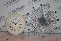 Lot To Contain Two Assorted Lascelles And Karlsson Wall Clocks Combined RRP £95 (17124) (10.01.