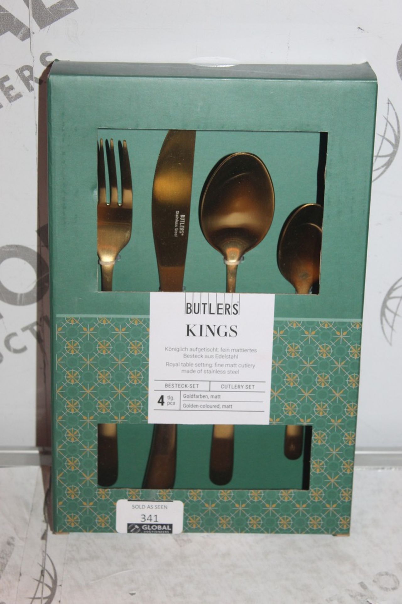 Lot to Contain 2 Butlers Kings 4 Piece Replacement Cutlery Set, Combined RRP£50.00 17003 (Public