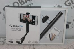 Lot To Contain Two Boxed Cliquefie Selfie Sticks In Space Grey Combined RRP £70