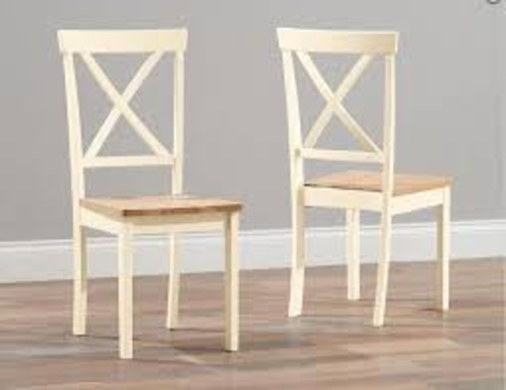 Lot To Contain Two Assorted Packs Of Riana And Ham Hel Cream And Brown Dining Chairs Combined RRP £