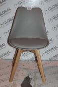 Boxed Pair Of Debbie Light Grey Dining Chairs Combined RRP £160 (17245) (10.01.20) (Public Viewing