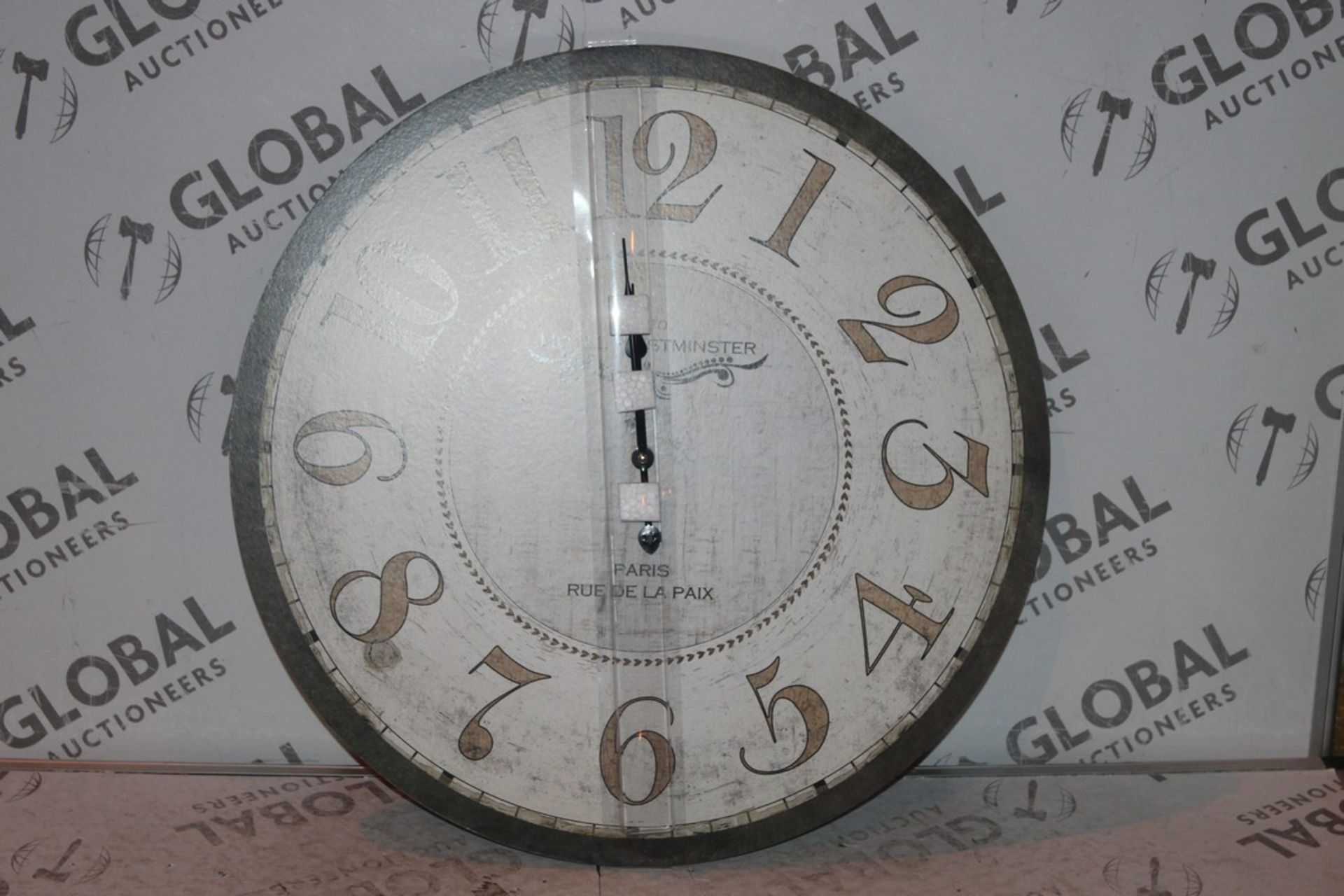 Lot To Contain 2 Paris Rue De La Paix Wall Clock Combined RRP £60 (17184) (10.1.20) (Public