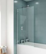 Square 74.5-140.cm Hinged Shower Bath- Guard, RRP £120.00 (17190) (Public Viewing and Appraisals