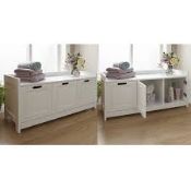 Boxed GFW Colonial 3 Draw Storage Unit in White RRP £50 (17261) (Public Viewing and Appraisals