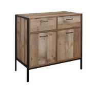 Boxed Berlea Urban 2 Door 2 Draw Sideboard in Rustic Look RRP £150 (14108) (Public Viewing and