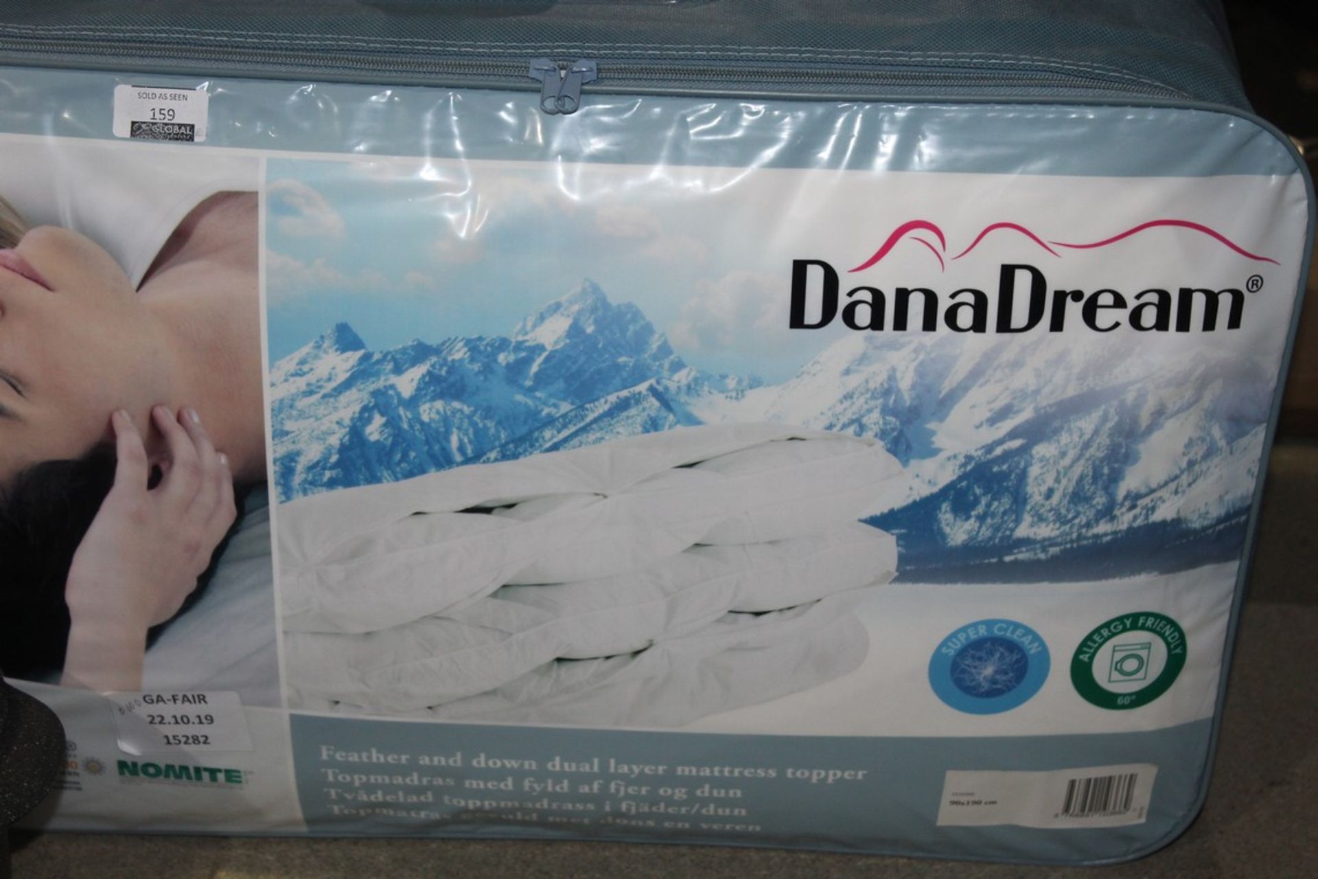 Darna Dream Feather and Down Dual Layer Mattress Topper RRP £60 (15282) (Public Viewing and