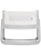 Boxed Snuzpod 3 Haze Grey Bed Side Crib RRP £190 (4408869) (Public Viewing and Appraisals