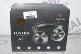 Boxed Pair of One Audio Fusion A7 Wireless DJ Headphones RRP £45