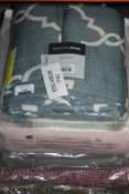 Assorted Items to Include Madison Park Curtains, Ehu Waffle Throws and Textured Stripe Throws (