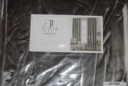 Bagged Pair of 66 x 90Inch Paoletti Ready Made Ring Top Curtains RRP £50 (11477) (Public Viewing and