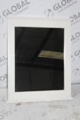 Boxed St Ives Solid White Wooden Mirror RRP £60 (3910442) (Public Viewing and Appraisals Available)