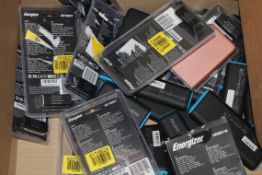 Assorted Boxed and Unboxed Energiser Mobile Device Chargers and Phone Chargers