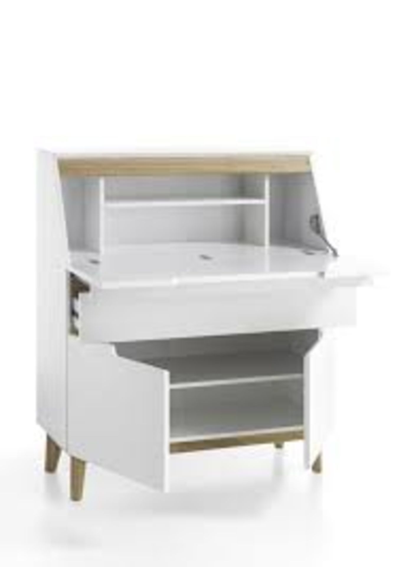 Boxed Ballinger Secretary Desk RRP £230 (17282) (Public Viewing and Appraisals Available)
