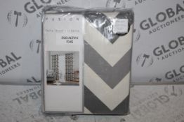 Assorted Pairs of Fusion Chevron Stripe 66 x 72Inch and 90 x 90Inch Curtains RRP £35 - £55 Each (