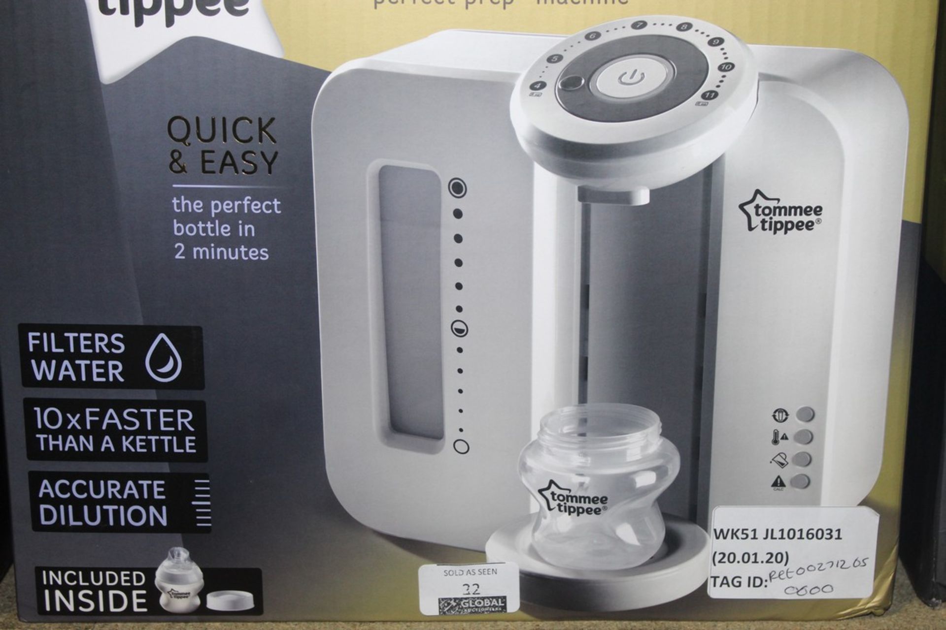 Boxed Tommee Tippee Closer to Nature Perfect Preparation Bottle Warming Station RRP £60 (