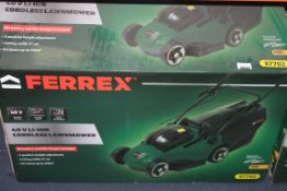 Boxed Ferrex 40V Lithium Iron Cordless Lawn Mower RRP £85 (Public Viewing and Appraisals Available)