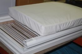 White Wooden Kids Cot Bed with Mattress RRP £200 (4190419) (Public Viewing and Appraisals