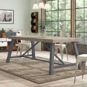Boxed Sandiago Solid Wooden Dining Table RRP £510 (17261) (Public Viewing and Appraisals Available)
