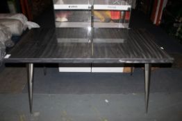 Silver Metal Rectangular Dining Table RRP £200 (Public Viewing and Appraisals Available)