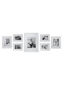 Boxed Gallery Perfect Hang Your Own Set of 7 Wooden Picture Frames RRP £60 (3383218) (Public Viewing