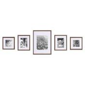 Boxed Gallery Perfect Hang Your Own Set of 5 Wooden Picture Frames RRP £60 (3773220) (Public Viewing