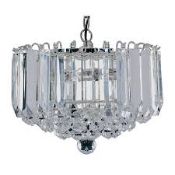 Boxed Sigma, Searchlight Chrome Finish, Clear Acrylic Ceiling Light, RRP£80.00 (Public Viewing and