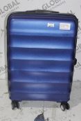 Antler Hard Shell 360 Wheel Medium Sized Suitcase in Midnight Blue RRP £90 (4200725) (Public Viewing