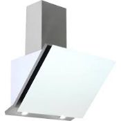 Boxed UBDH60W White Angled Glass 60cm Cooker Hood (Public Viewing and Appraisals Available)