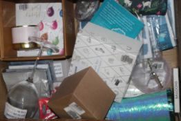 Box Containing an Assortment of Items to Include Sleepy Farm Books, Mermaid Squad Travel Mugs,