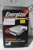 Boxed Energiser 20000MaH 6P20000 3 Device Chargers RRP £150