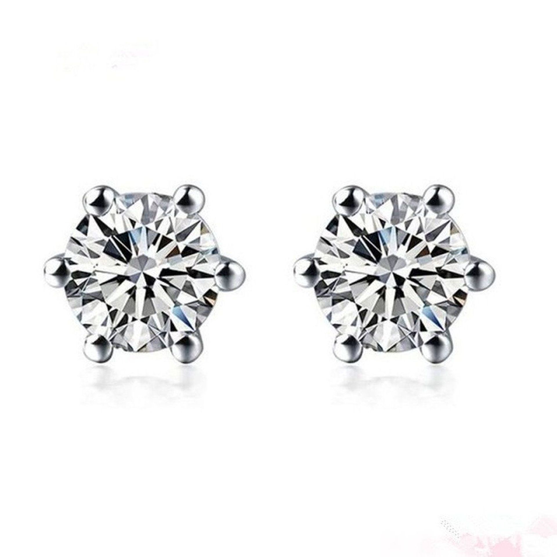 Platinum diamond earrings Metal Platinum 900, Weig