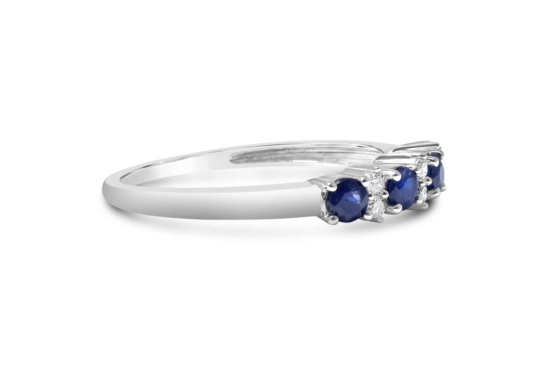 Sapphire and diamond eternity ring, Metal 9ct Whit - Image 3 of 3