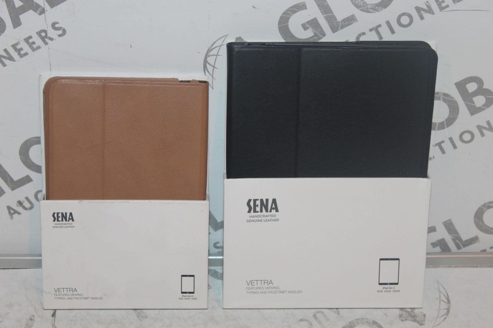 Lot to Contain 2 Boxed Assorted Sena Leather iPad