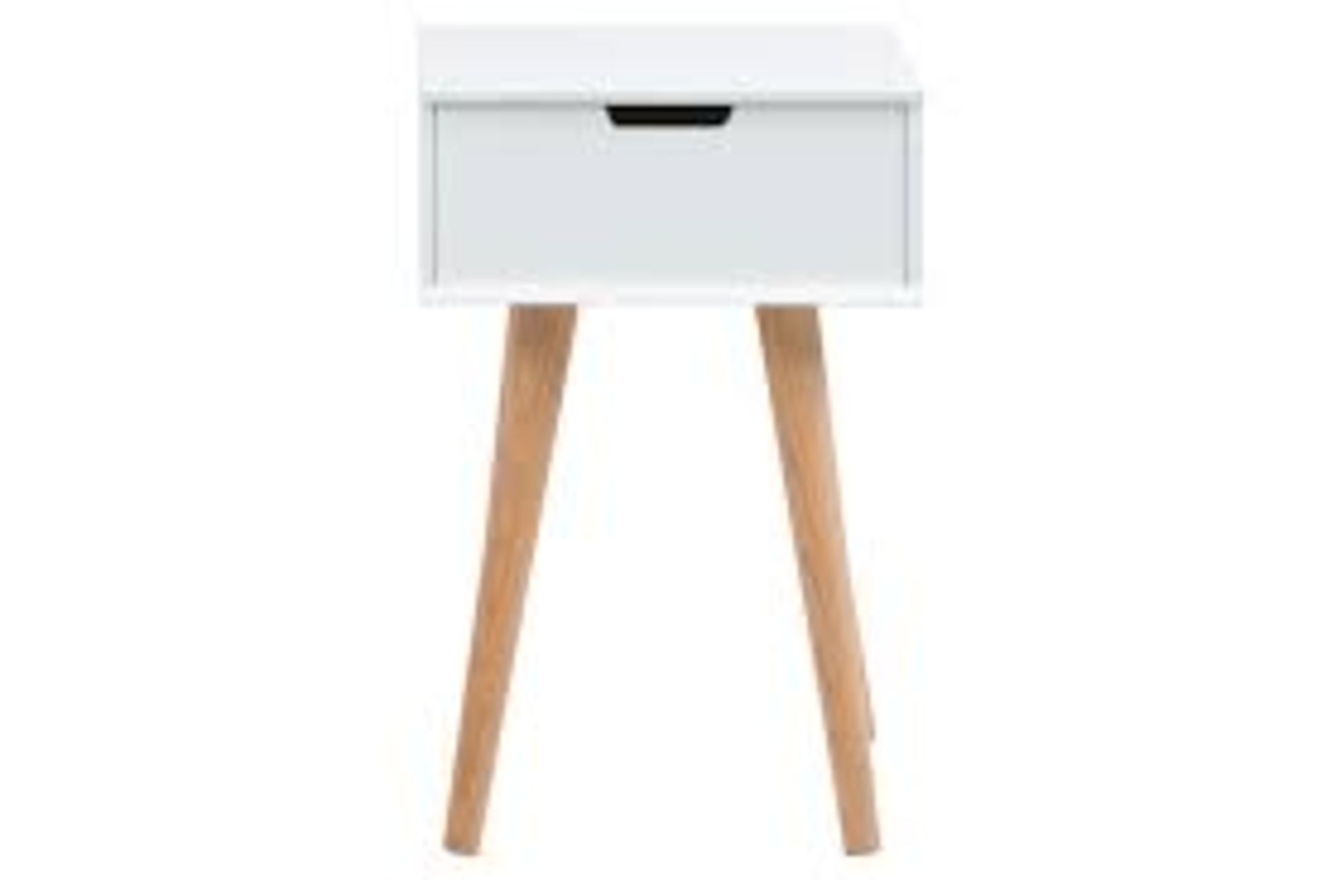 Boxed Mitra White Bedside Table RRP £50 (14671) (Public Viewing and Appraisals Available)