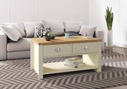 Boxed Winchester 2 Draw Coffee Table in Grey and Oak RRP £120 (Public Viewing and Appraisals