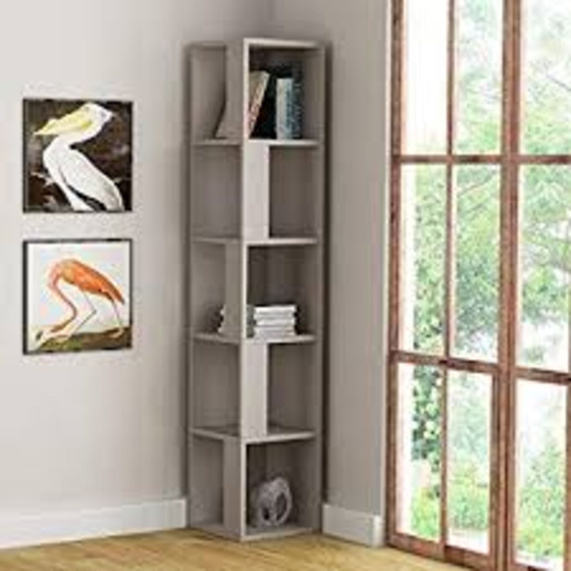 Boxed Piano Bookcase Decorite Narrow Bookcase RRP £120 (Public Viewing and Appraisals Available)