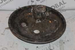 Boxed Gem Look Stone Circular Sink Unit, Countertop Basin RRP £200 (17190) (Public Viewing and