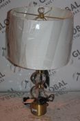 Boxed Jonathon Why Glass Ball Gold Base Designer Table Lamp RRP £120 (Public Viewing and