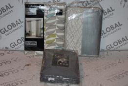 Lot to Contain 3 Assorted Items to Include Fusion Fully Lined Eyelet Headed Curtains, Ashley Wilde