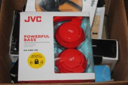 Lot to Contain 8 Assorted Pairs of JVC Headphones and Earphones (Public Viewing and Appraisals